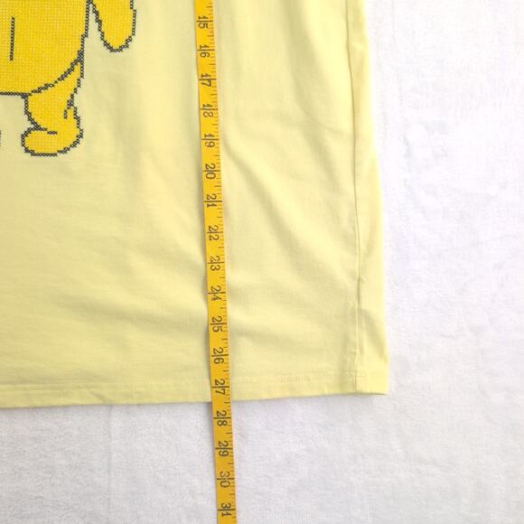 Disney Winnie The Pooh Cross-stitch Embroidered Bumblebees Yellow Women's XL - Picture 5 of 6